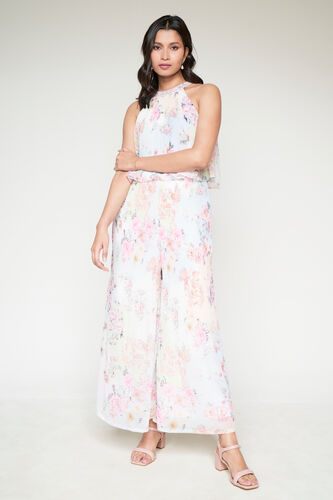 Floral Partywear Jumpsuit, Multi Color, image 1